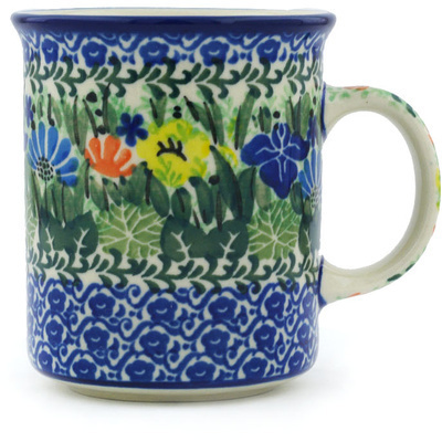 Polish Pottery Mug 10 oz Wild Flower Lake UNIKAT