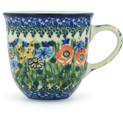 Polish Pottery Mug 10 oz Wildflower Garden UNIKAT