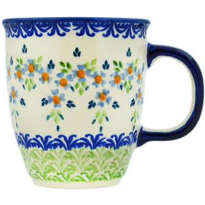 Polish Pottery Mug 10 oz Wine Garden UNIKAT