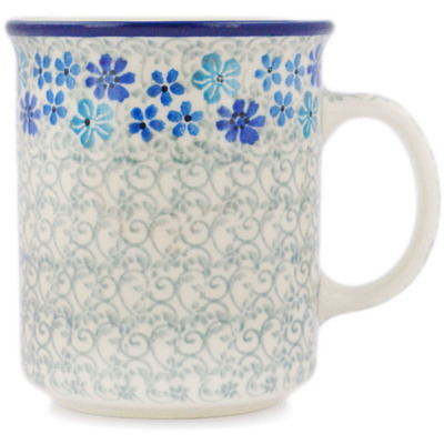 Polish Pottery Mug 10 oz Winter Floral