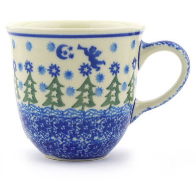 Polish Pottery Mug 10 oz Winter Story