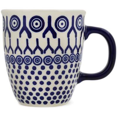 Polish Pottery Mug 10 oz Wishbone UNIKAT