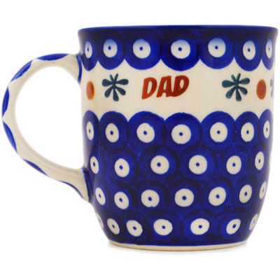 Polish Pottery Mug 11 oz Blue Eyes Dad