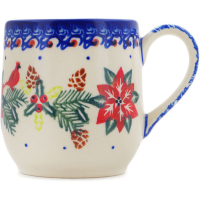 Polish Pottery Mug 11 oz Cardinal&#039;s Home UNIKAT