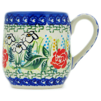 Polish Pottery Mug 11 oz Fresh Happiness UNIKAT