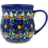 Polish Pottery Mug 11 oz Lightbug Garden UNIKAT