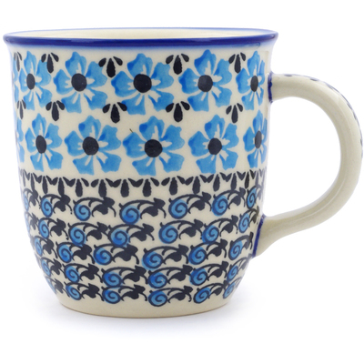 Polish Pottery Mug 11 oz Pansy Plenty