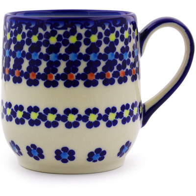 Polish Pottery Mug 11 oz Pansy Plenty