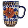 Polish Pottery Mug 11 oz Retro Brown Beauty UNIKAT