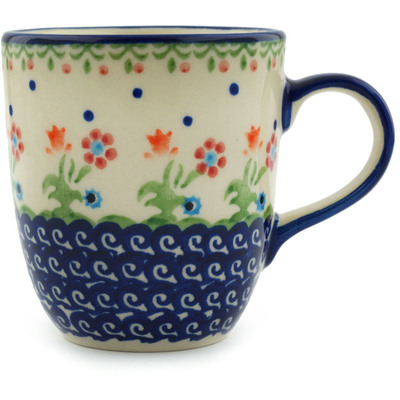 Polish Pottery Mug 11 oz Spring Flowers