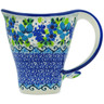 Polish Pottery Mug 12 oz Ambrosial Blues UNIKAT
