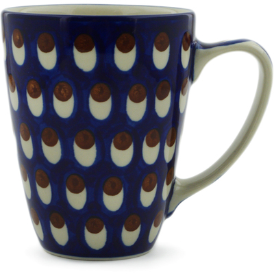 Polish Pottery Mug 12 oz American Peacock