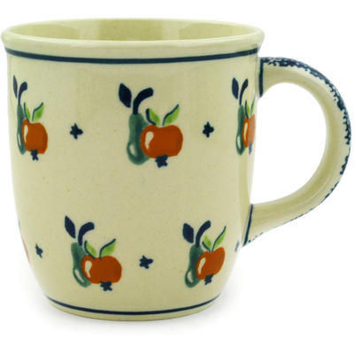 Polish Pottery Mug 12 oz Apple Pears