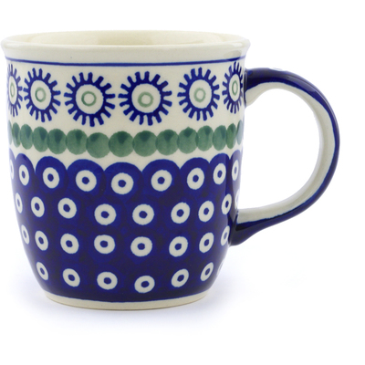 Polish Pottery Mug 12 oz Astrid Peacock