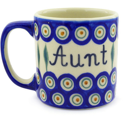 Polish Pottery Mug 12 oz Aunt Ciocia