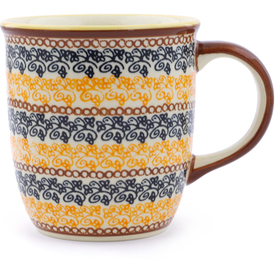 Polish Pottery Mug 12 oz Autumn Vines