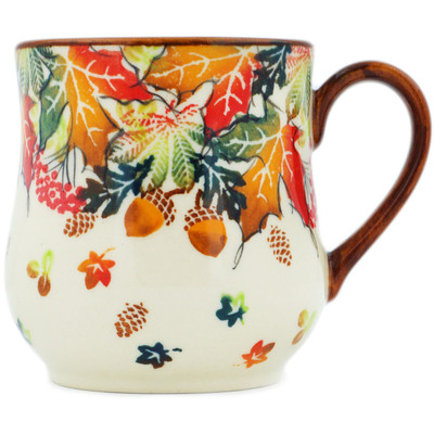 Polish Pottery Mug 12 oz Autumn Wind UNIKAT