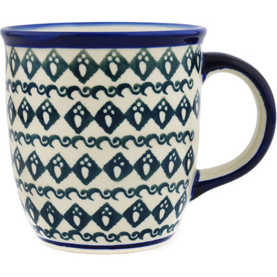 Polish Pottery Mug 12 oz Black Diamond Dream