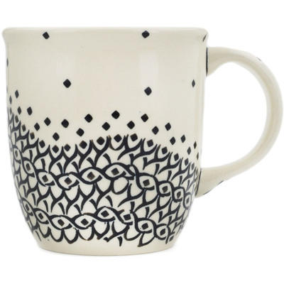 Polish Pottery Mug 12 oz Black Sea