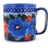 Polish Pottery Mug 12 oz Blue As Your Eyes UNIKAT