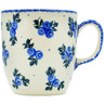Polish Pottery Mug 12 oz Blue Berry Special UNIKAT