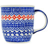 Polish Pottery Mug 12 oz Blue Heart