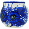 Polish Pottery Mug 12 oz Blue Poppy Dream UNIKAT