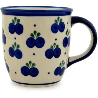 Polish Pottery Mug 12 oz Blueberry Hill