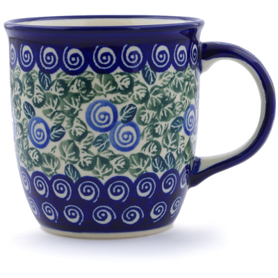 Polish Pottery Mug 12 oz Blueberry Swirl