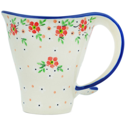 Polish Pottery Mug 12 oz Blushing Blooms