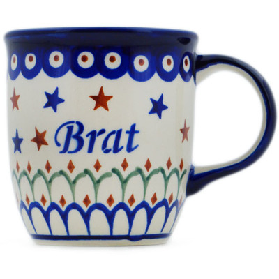 Polish Pottery Mug 12 oz Brat