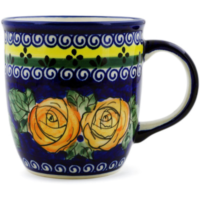 Polish Pottery Mug 12 oz Cabbage Roses