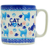 Polish Pottery Mug 12 oz Cat Mom