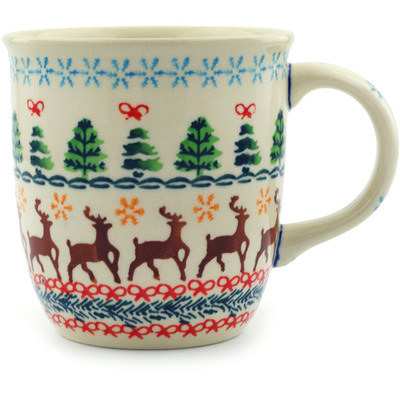 Polish Pottery Mug 12 oz Christmas Fesitval