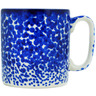 Polish Pottery Mug 12 oz Cobalt Dots