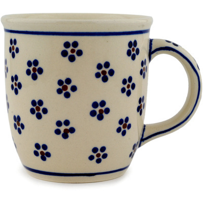 Polish Pottery Mug 12 oz Daisy Dots