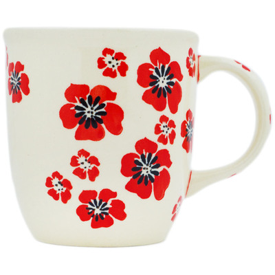 Polish Pottery Mug 12 oz Dash O' Poppies
