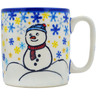 Polish Pottery Mug 12 oz Delightful Snowfall