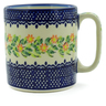 Polish Pottery Mug 12 oz Elegant Garland