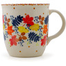 Polish Pottery Mug 12 oz Falling Leaves
