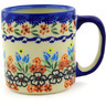 Polish Pottery Mug 12 oz Fanciful Ladybug