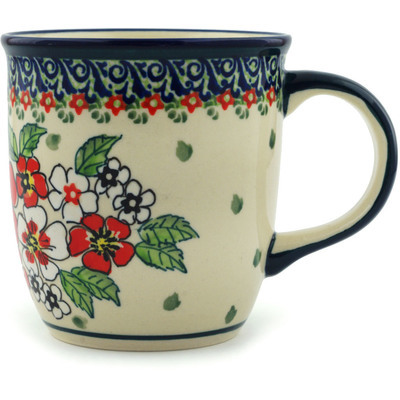 Polish Pottery Mug 12 oz Flower Heaven UNIKAT