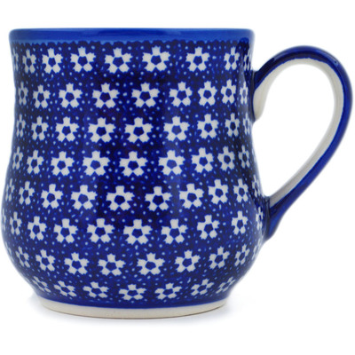 Polish Pottery Mug 12 oz Flower Power UNIKAT