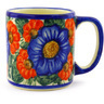 Polish Pottery Mug 12 oz Flowers In Bloom UNIKAT