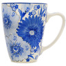 Polish Pottery Mug 12 oz Flowers In The Sky UNIKAT