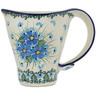Polish Pottery Mug 12 oz Forget Me Not UNIKAT