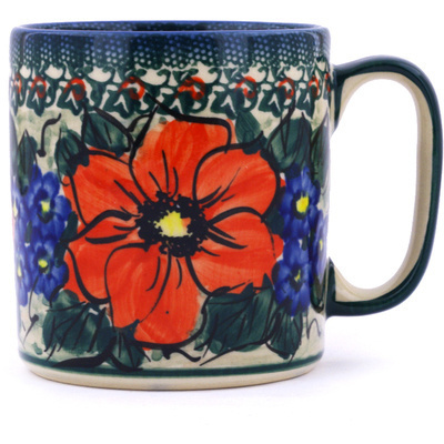 Polish Pottery Mug 12 oz French Bouquet UNIKAT