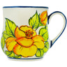Polish Pottery Mug 12 oz Garden Rose