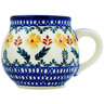 Polish Pottery Mug 12 oz Golden Flower Garden