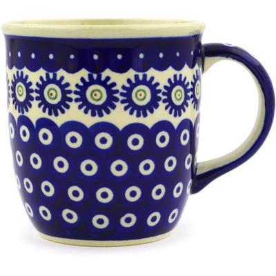 Polish Pottery Mug 12 oz Happiness